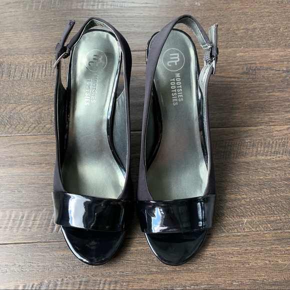 Mootsies Tootsies Size 8 Black 3 Inch High Heels - Picture 3 of 12